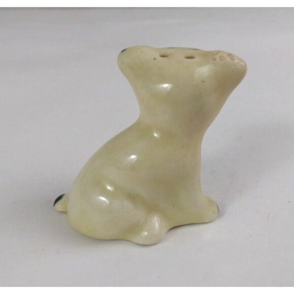 Vintage White Surprised Adorable Puppy Dog 2.25" Salt & Pepper Shakers Japan - Picture 4 of 13